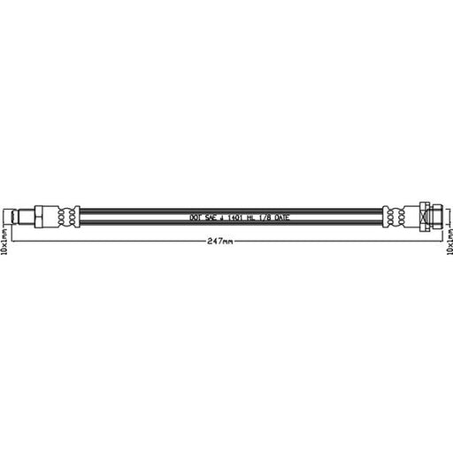 Abtex Brake Hydraulic Hose Line outer ABH1163