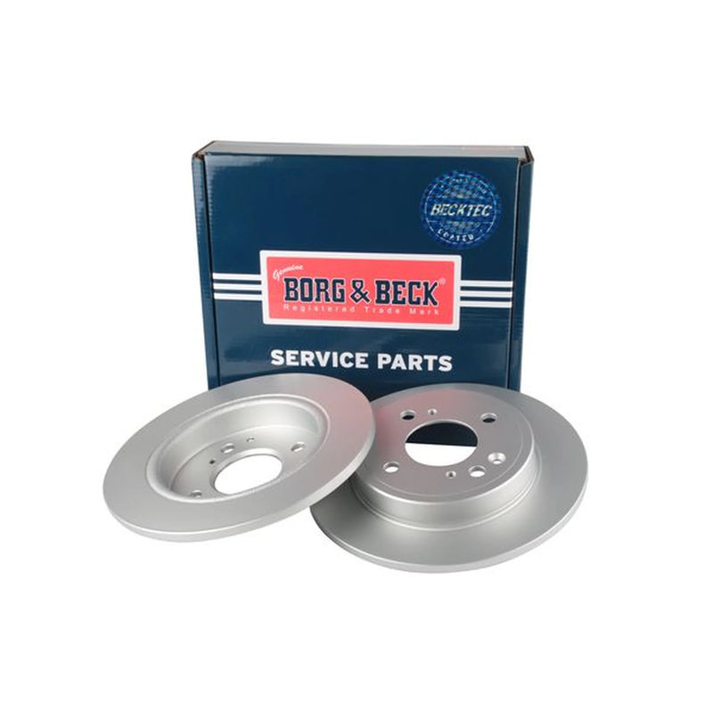 Borg & Beck 2 x Solid Rear Brake Discs BBD5667-x2