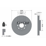 Textar 2 x Vented Front Brake Discs 92091803-x2