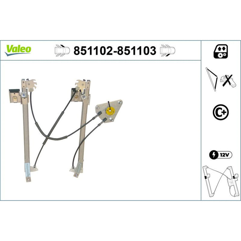 Valeo Electric Window Regulator Lifter Left Front 851102