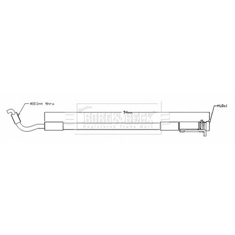 Borg & Beck Brake Hydraulic Hose Line outer BBH8679