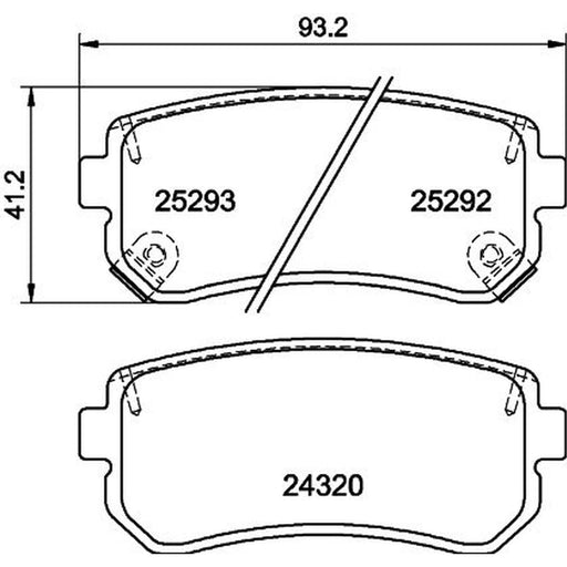 DON Rear Brake Pad Set PCP1027