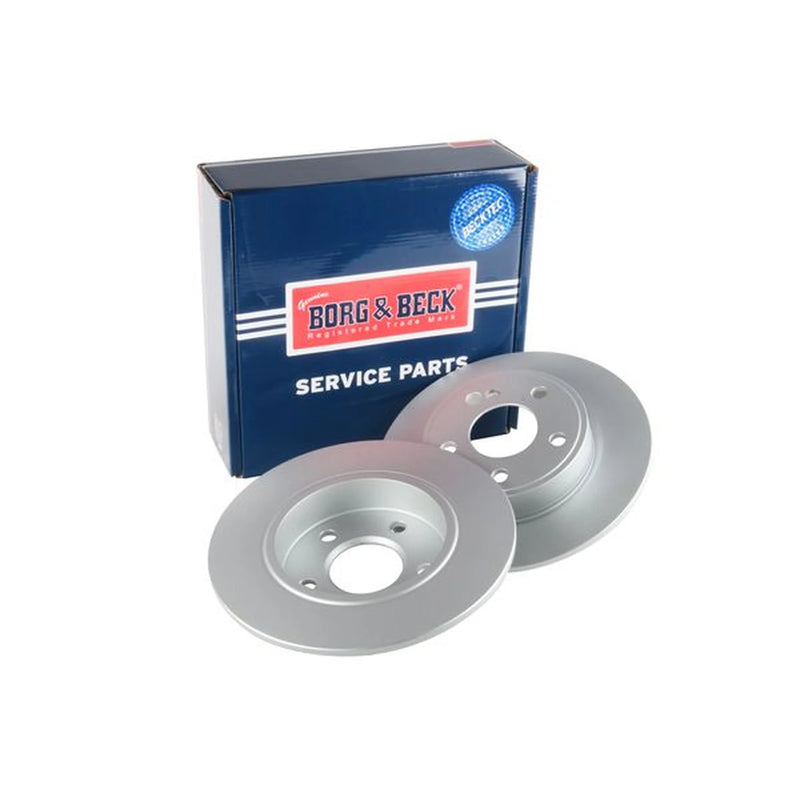 Borg & Beck 2 x Solid Rear Brake Discs BBD5269-x2