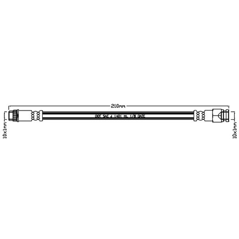 Abtex Brake Hydraulic Hose Line inner ABH1046
