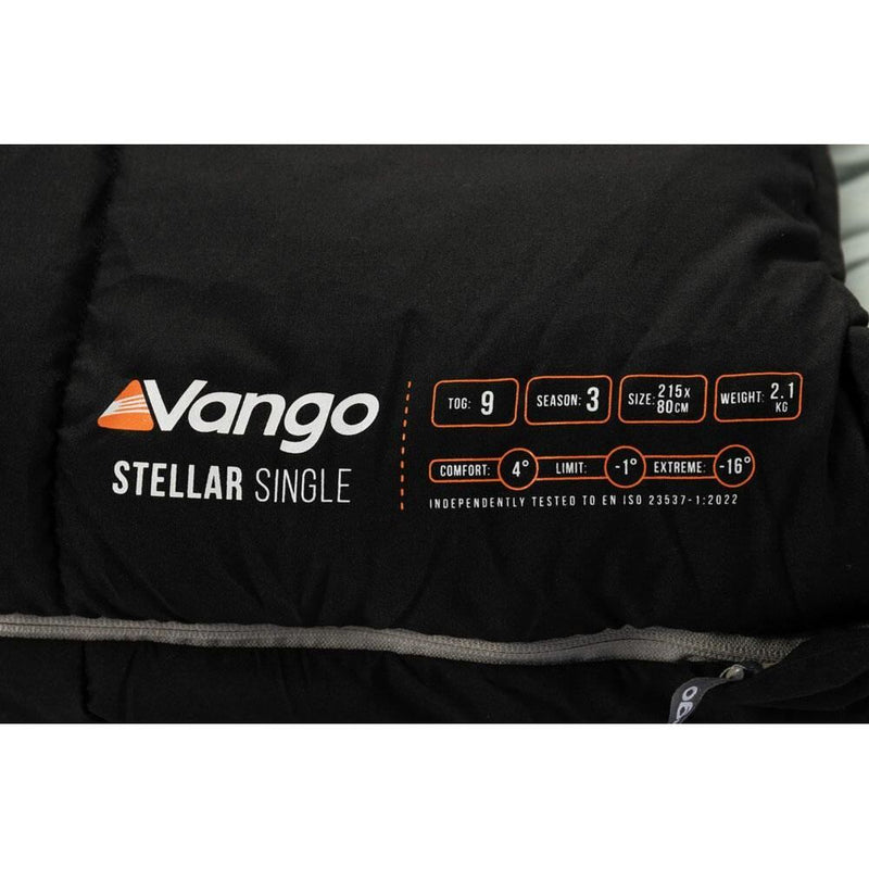 Vango Stellar Single Sleeping Bag Black - Vango - Van Life Living