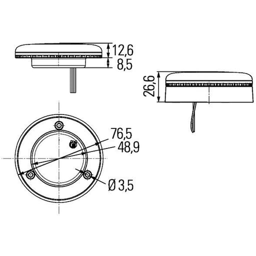 Hella Interiorlamp White 2JA Interior 2JA 344 599-351 2JA 344 599-351