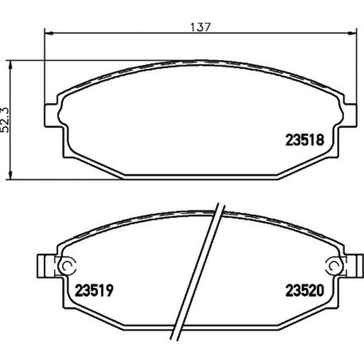 Mintex Front Brake Pad Set MDB2048