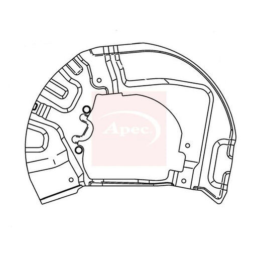 Apec Brake Disc Splash Guard Front Left ASG1022