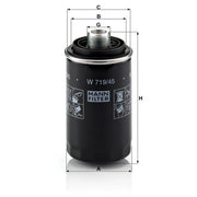 MANN-FILTER Engine Oil Filter W 719/45