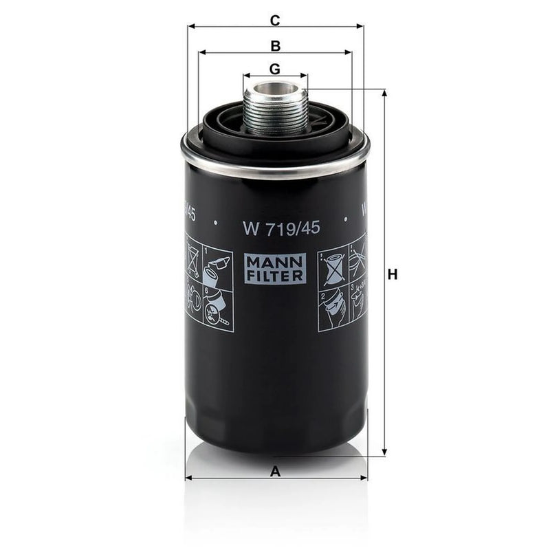 MANN-FILTER Engine Oil Filter W 719/45