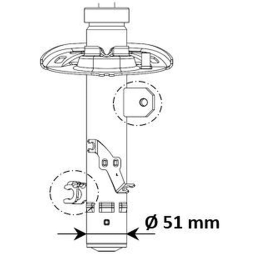 KYB Shock Absorber Damper Strut Front Right 3338014
