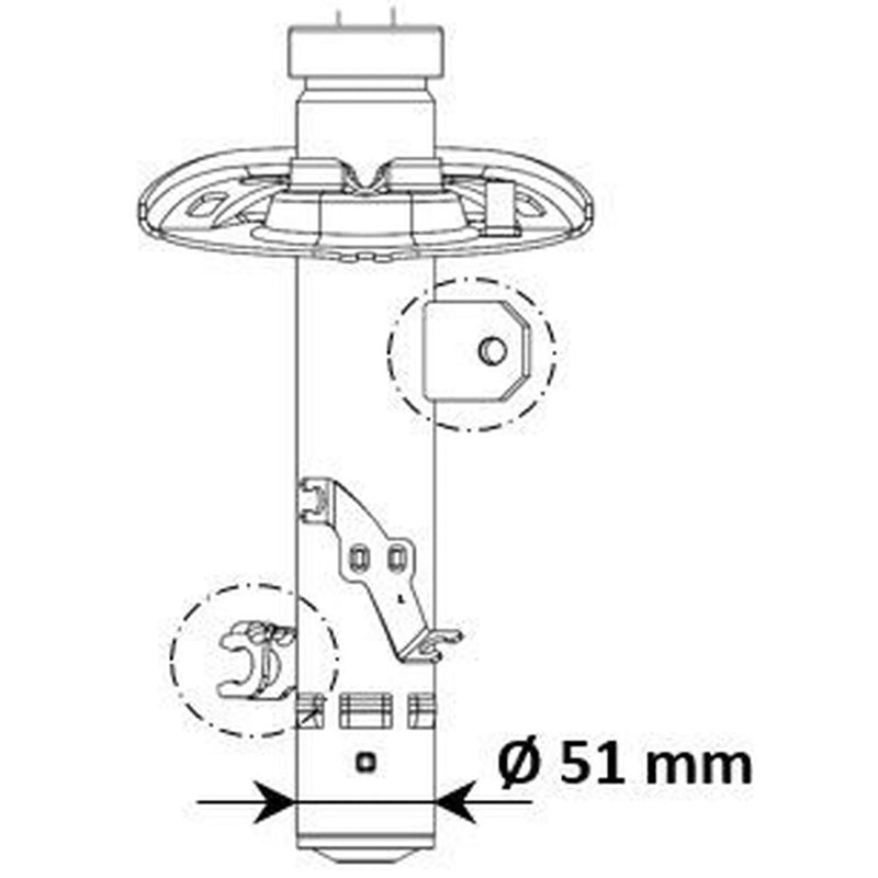 KYB Shock Absorber Damper Strut Front Left 3338015