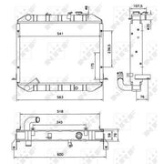 NRF Engine Radiator 52073