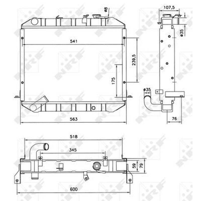NRF Engine Radiator 52073