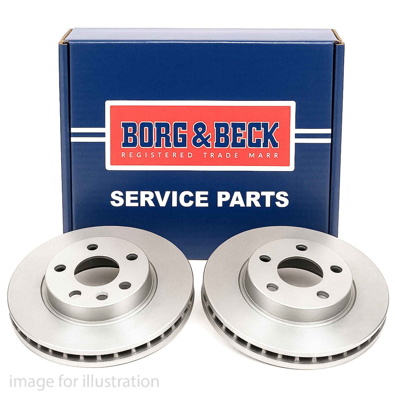 Borg & Beck 2 x Vented Front Brake Discs BBD32875-x2