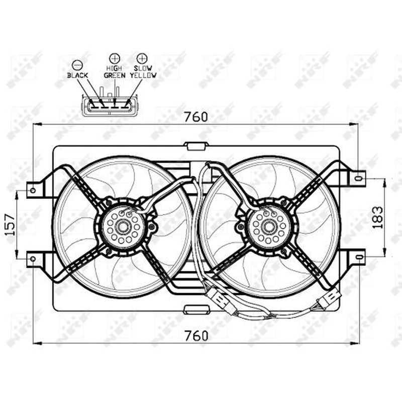 NRF Engine Cooling Fan 47502