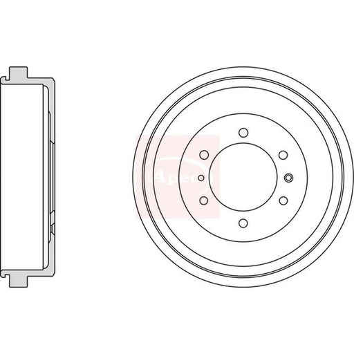Apec Brake Drum Assembly Rear DRM9974