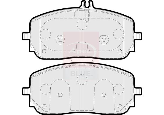 Apec Blue Brake Pad Set Front 163mm x 17mm PD3917