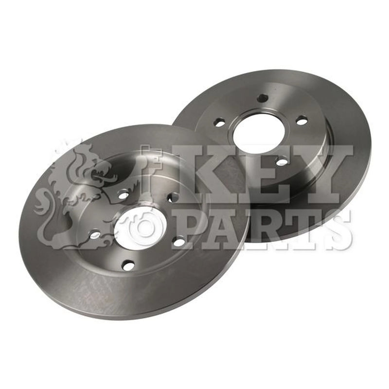 Key Parts 2 x Solid Rear Brake Discs KBD4476-x2