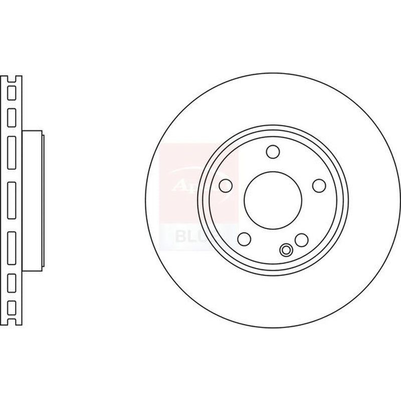 Apec 2 x Vented Front Brake Discs SDK6745-x2