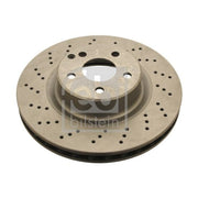 Febi 2 x Perforated/Vented Front Brake Discs 21086