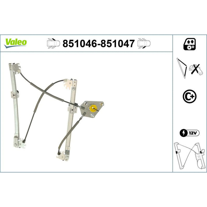 Valeo Electric Window Regulator Lifter Right Front 851047