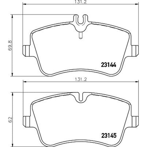 Mintex Front Brake Pad Set MDB2070
