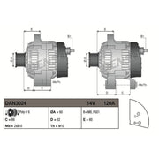 Denso Car Alternator 12V fits Citroën Relay I 2000-2002 2.8
