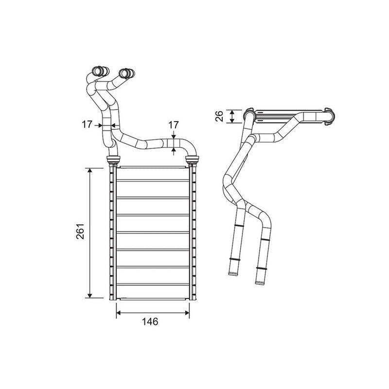 Valeo Heater Matrix Core Heat Exchanger 811685