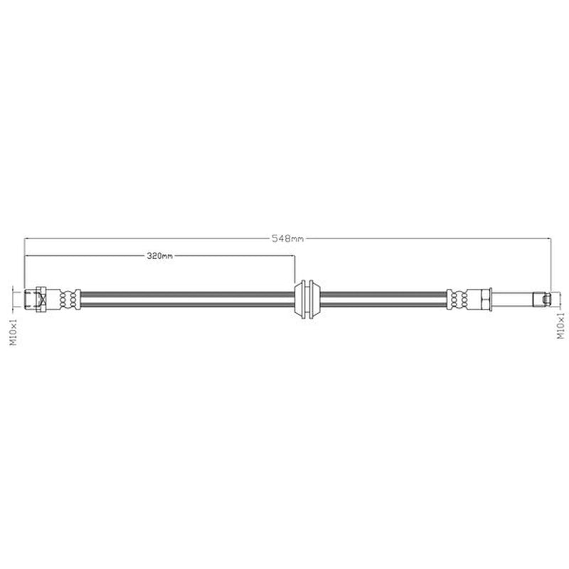 Abtex Brake Hydraulic Hose Line Right ABH1170