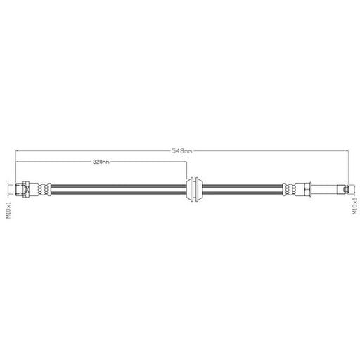 Abtex Brake Hydraulic Hose Line Right ABH1170