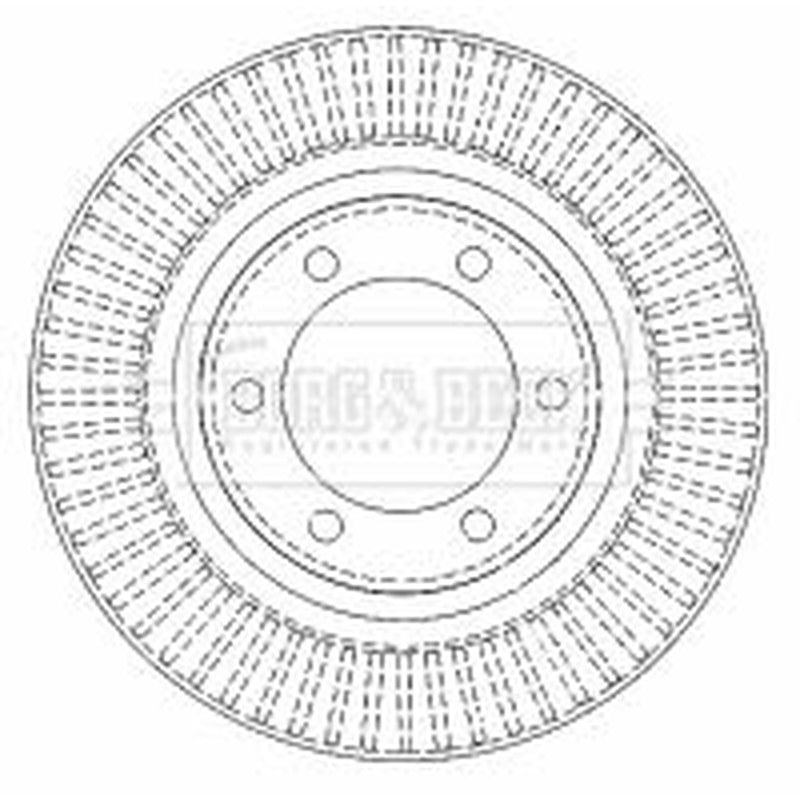 Borg & Beck 2 x Vented Front Brake Discs BBD4502-x2