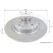 Comline Rear Brake Discs ADC1540-x2