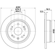 Mintex 2 x Solid Rear Brake Discs MDC1568-x2