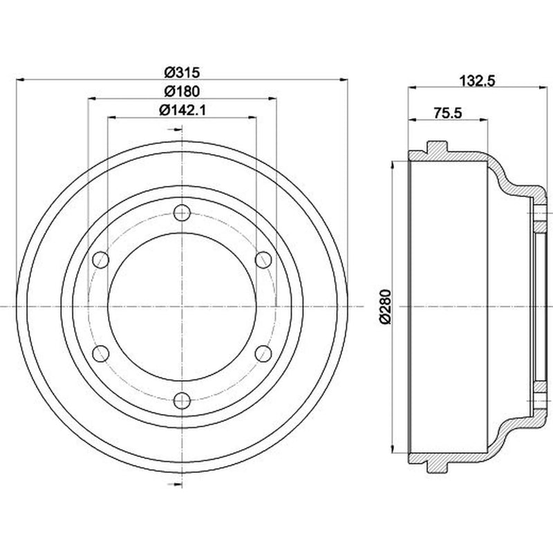 Mintex Brake Drum Assembly Rear MBD059