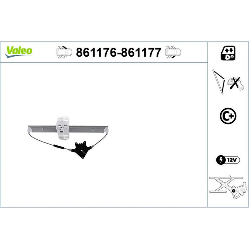Valeo Electric Window Regulator Lifter Right Front 861177