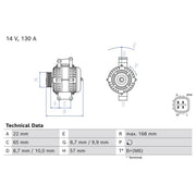 Bosch Car Alternator 12V 0 986 086 740