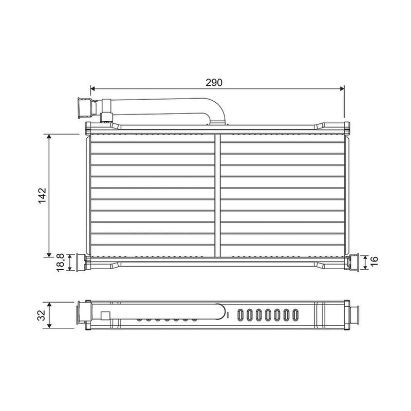 Valeo Heater Matrix Core Heat Exchanger 811570