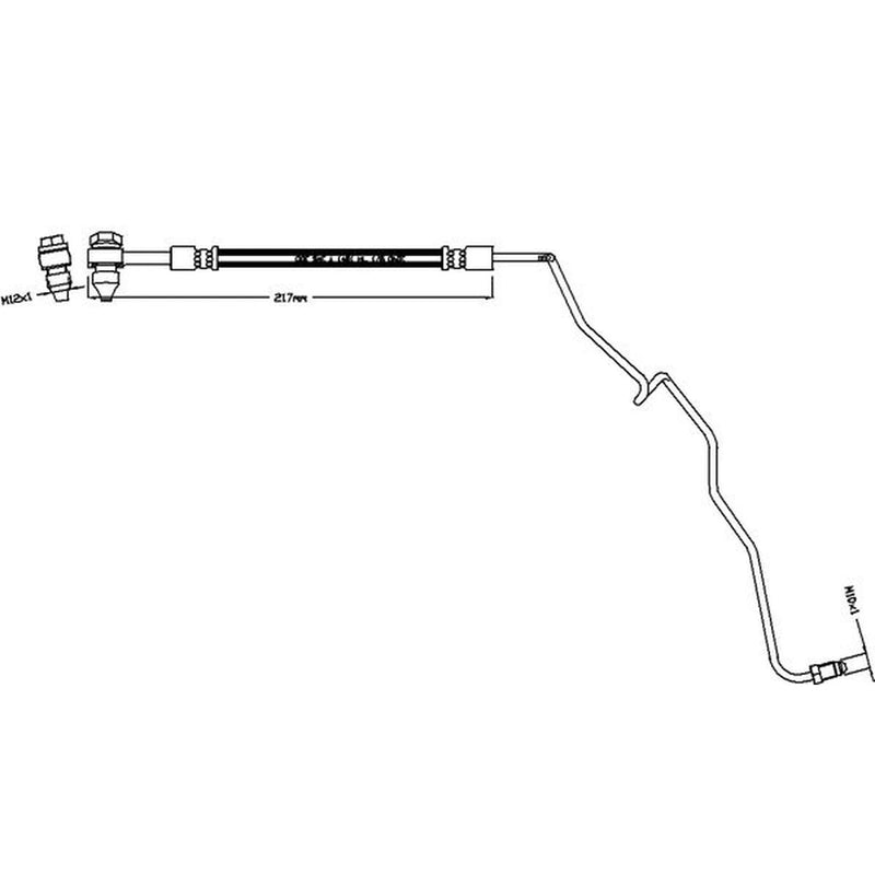 Abtex Brake Hydraulic Hose Line outer ABH1251L