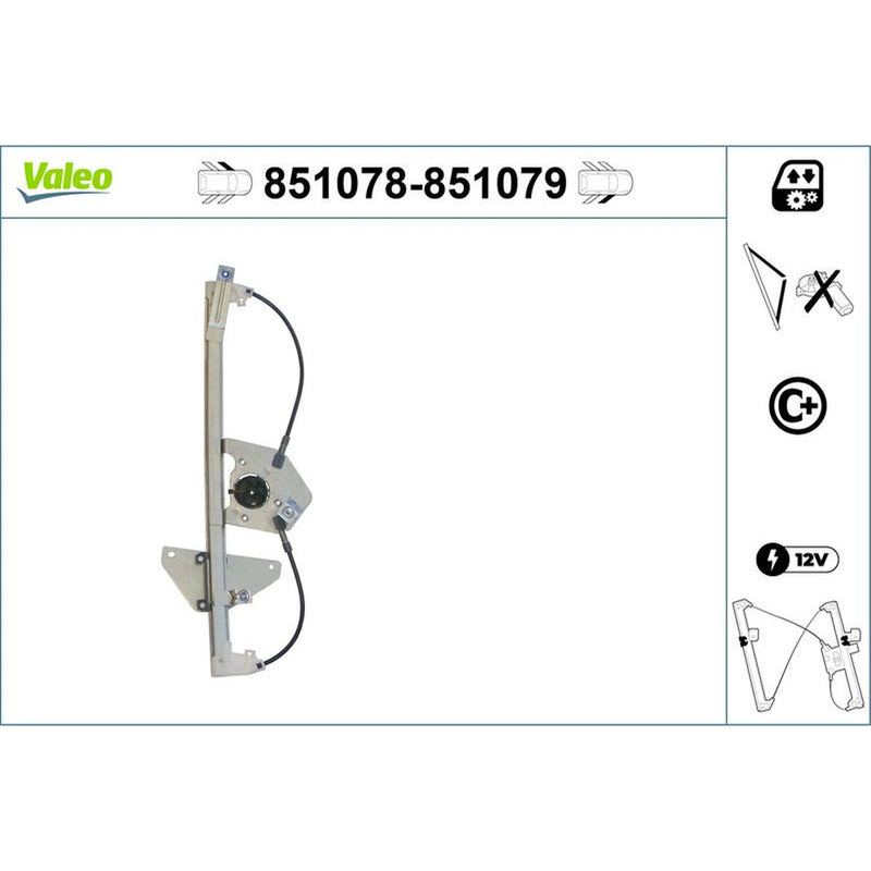 Valeo Electric Window Regulator Lifter Left Front 851078