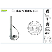 Valeo Electric Window Regulator Lifter Right Rear 850371
