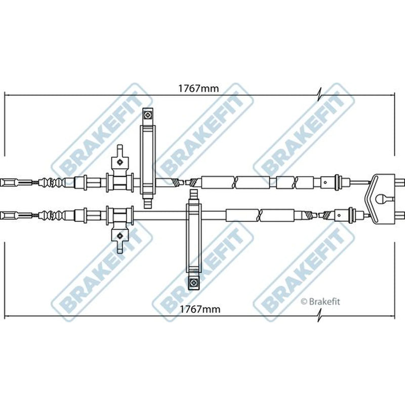 Apec Handbrake Cable Right Rear BBC3143