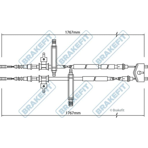 Apec Handbrake Cable Right Rear BBC3143