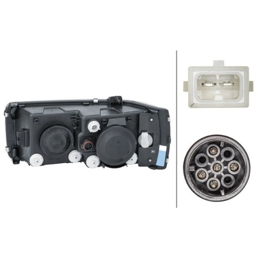 Hella Headlight Headlamp H7/H1 Left 1EJ 247 046-031