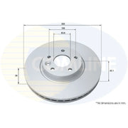Comline 2 x Front Brake Discs ADC1249V-x2