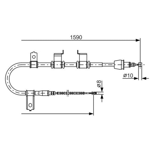 Bosch Handbrake Cable Left Rear 1 987 482 072