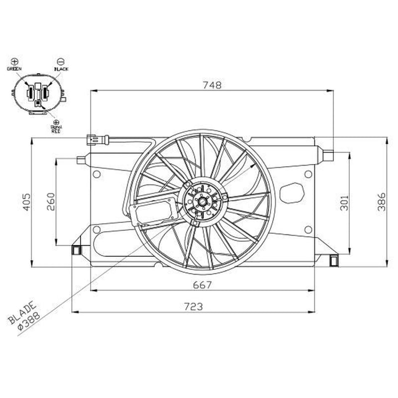 NRF Engine Cooling Fan 47961