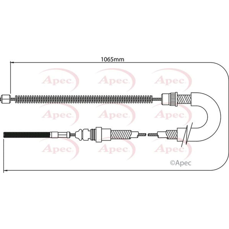 Apec Handbrake Cable Left Rear CAB1060