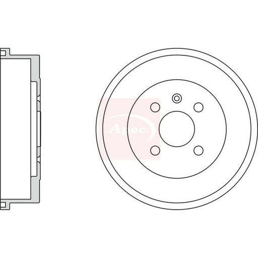Apec Brake Drum Assembly Rear DRM9525