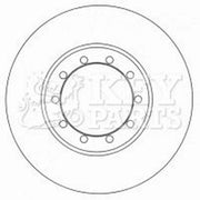 Key Parts 2 x Solid Rear Brake Discs KBD4566-x2
